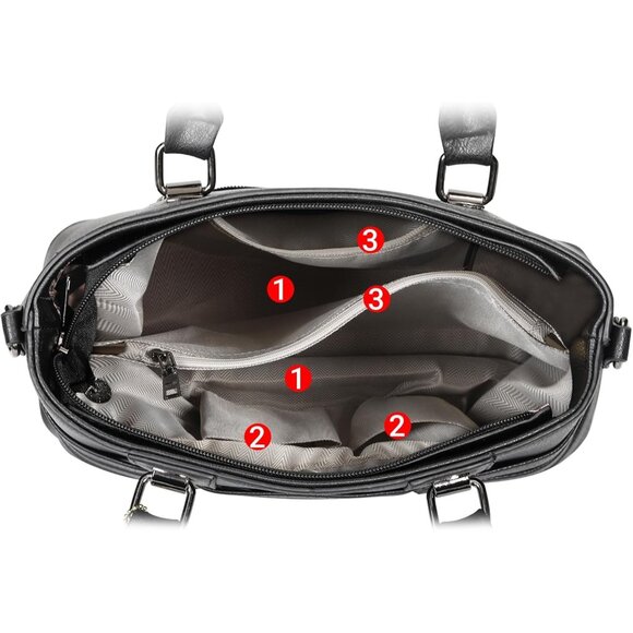 PU Leather Weave Grey Shoulder Bag for Women Elegant Top Handle Designer Purse - Picture 5 of 8